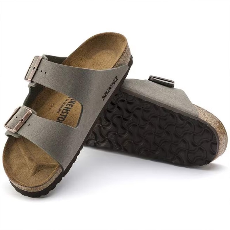 Birkenstock Arizona Birkibuc Leather Stone Soft Footbed Unisex Sandals Size37-45