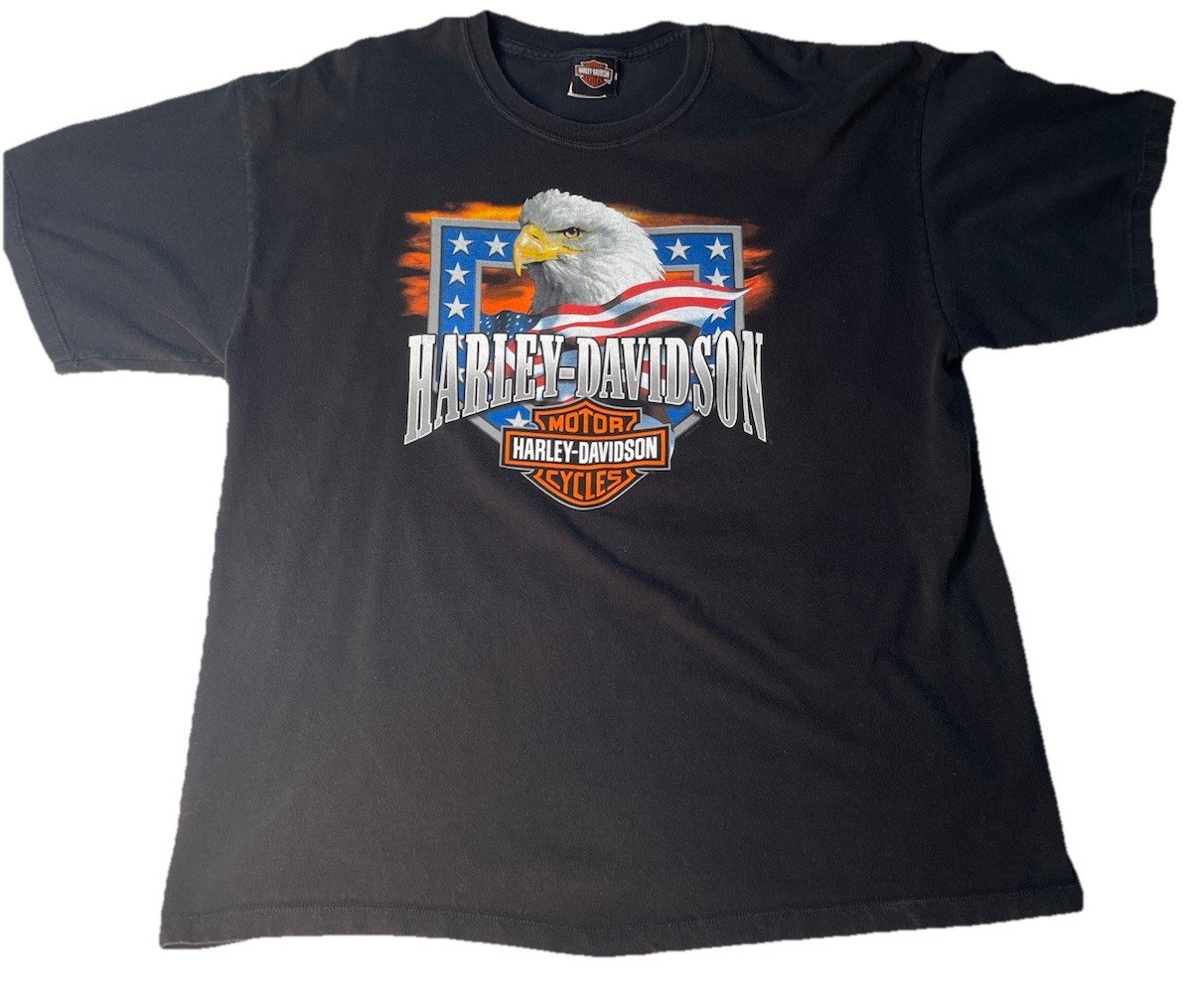 Harley Davidson Men’s Short Sleeve T-Shirt Vintage 2007 Double Sided Print