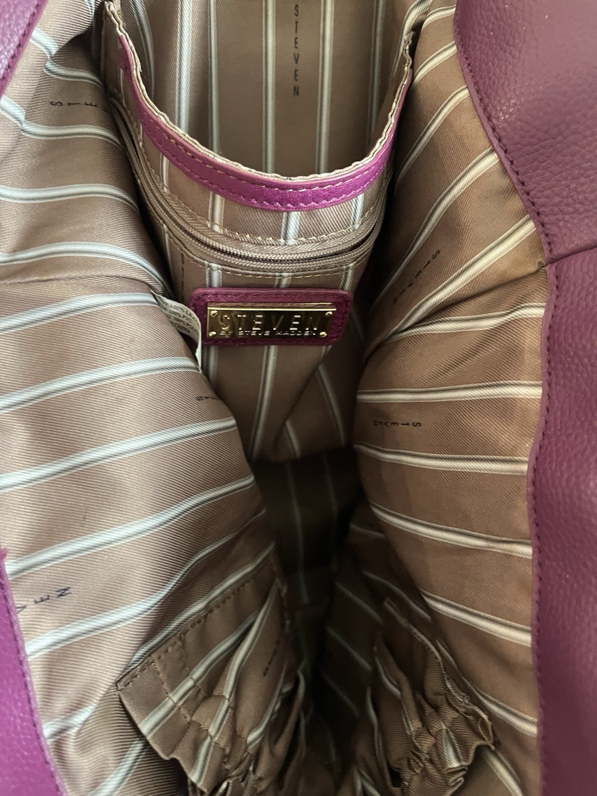 Purple Steve Madden Purse Bag Gold Studded Shoulder Strap