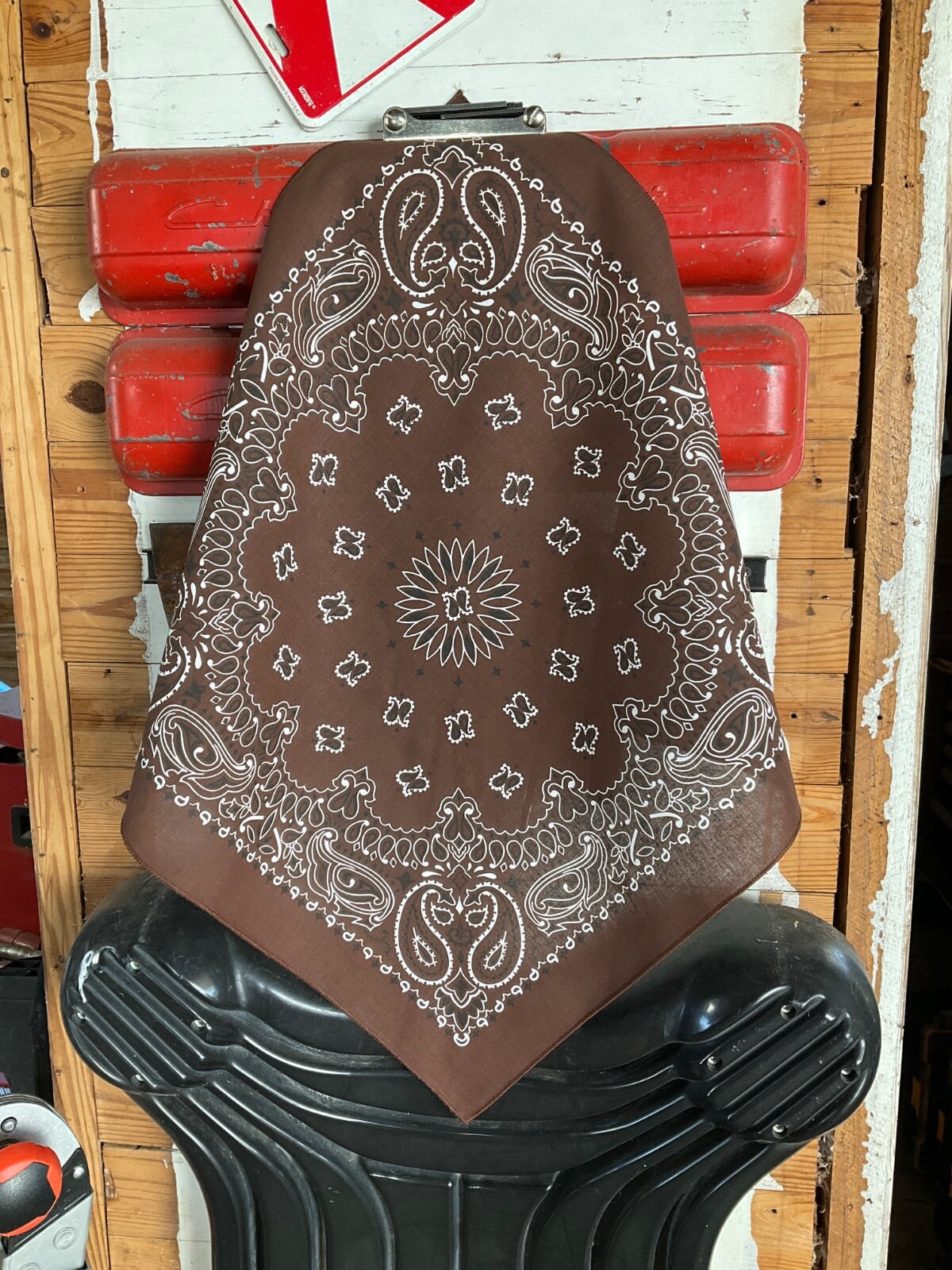 Cocoa Paisley Bandanna USA Made Approx 22×22 inch 100% Cotton Crafts and Fun