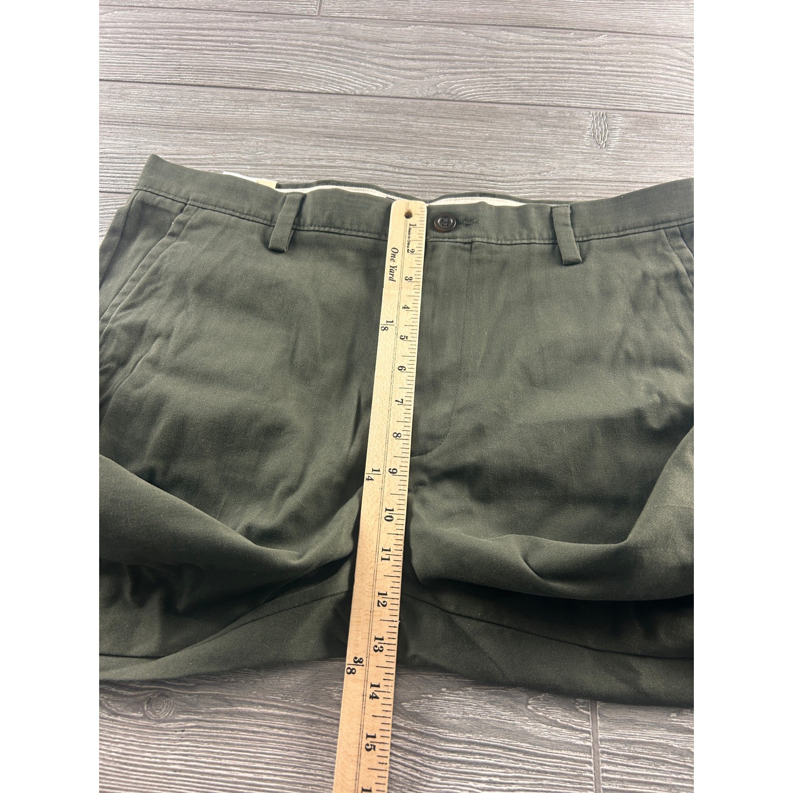 Dockers Mens Easy Khaki Classic Fit Pants Olive Green Stretch 36×30 New