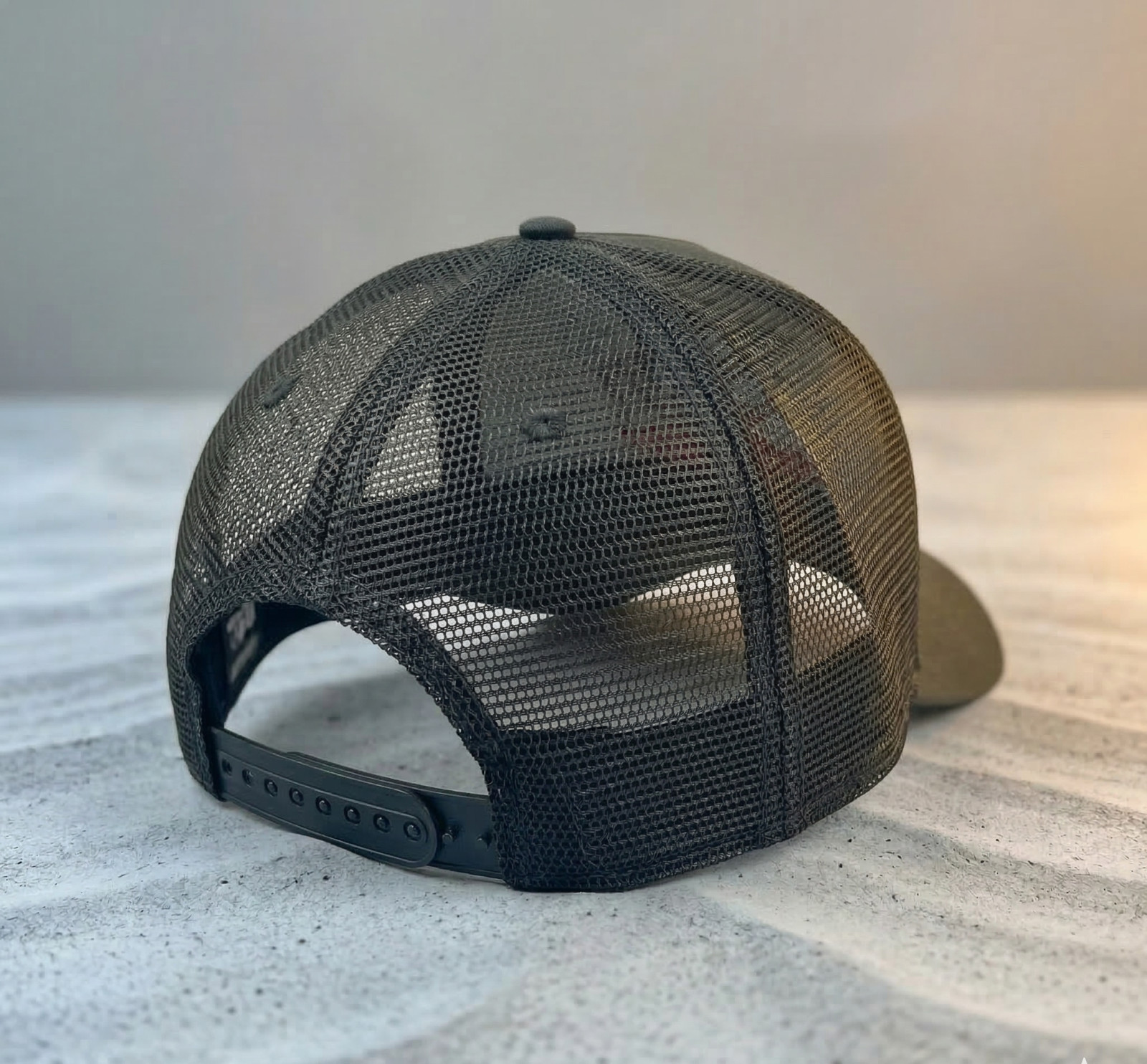 Papa Johns Pizza Logo Embroidered Trucker Hat Black Mesh Back Adjustable Cap