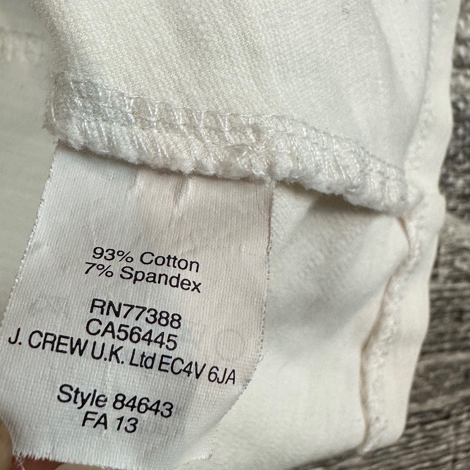 J. Crew Women’s sz MED White Cotton Spandex Sleeveless Peplum Top