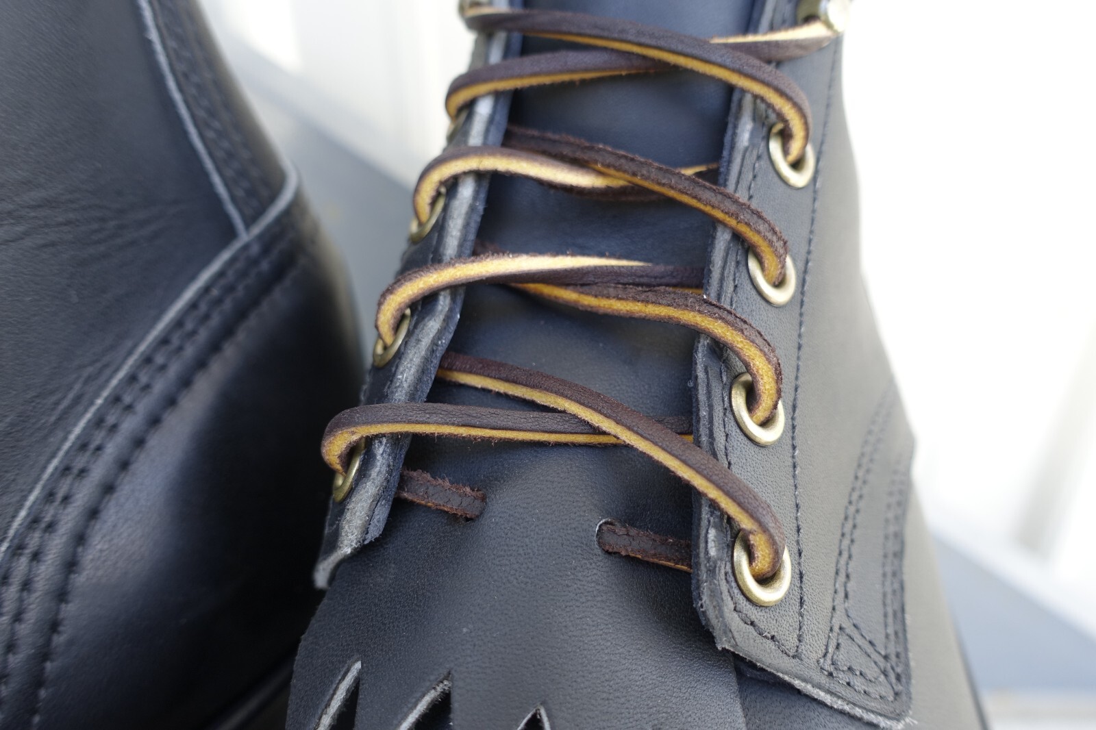 Leather Cougar Boot Laces Fireman Logger Meets NFPA Standards Brown (1 Pair)