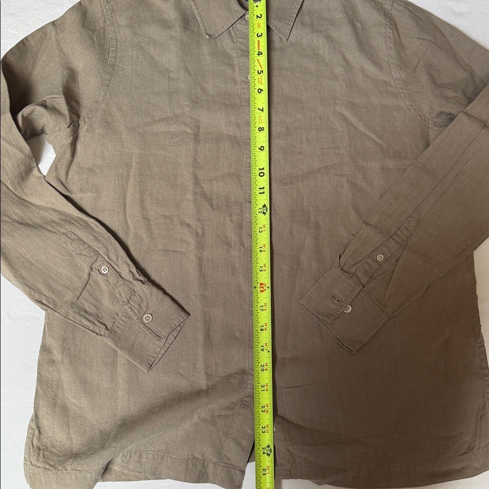 Faconnable Beige 100% Linen Shirt