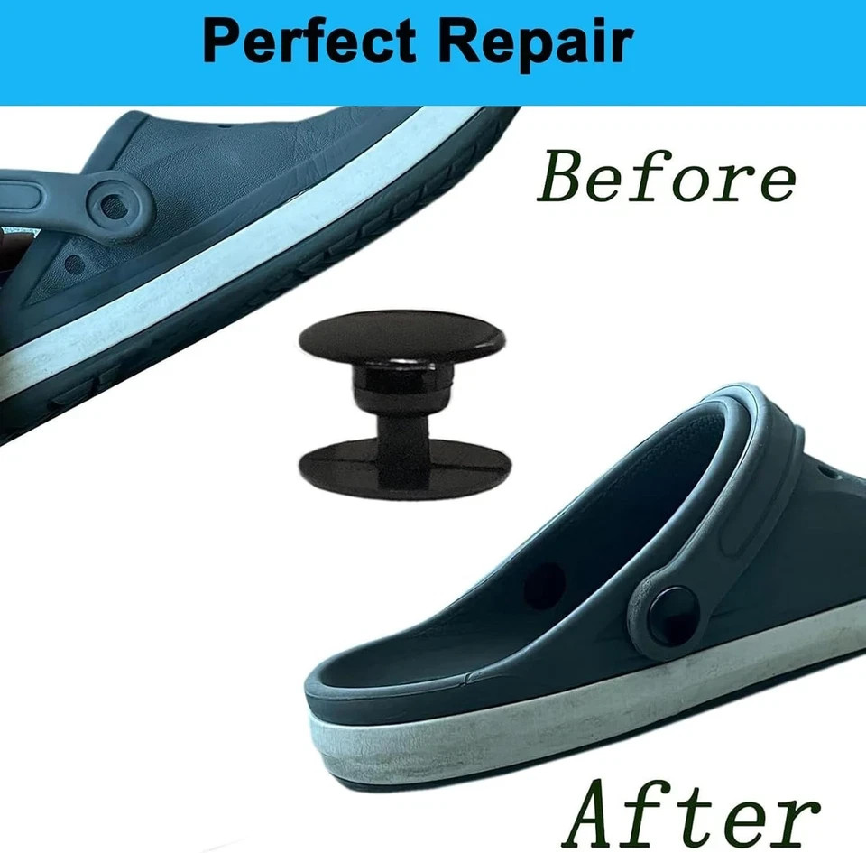 Croc Rivets Replacement, Croc Buttons Strap Repair Rivets for Croc Styled Shoes