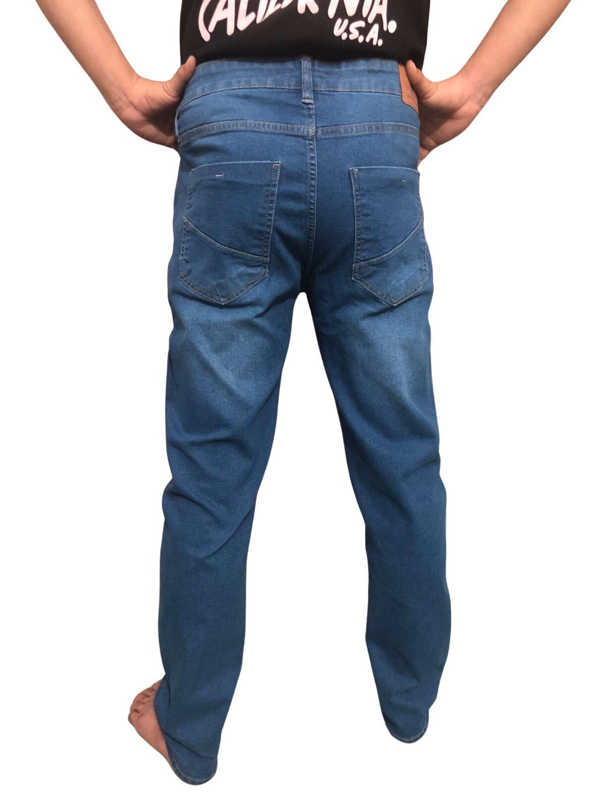 Mens Slim Fit Jeans Stretch Denim Pants Slim Skinny Casual Designer Jeans