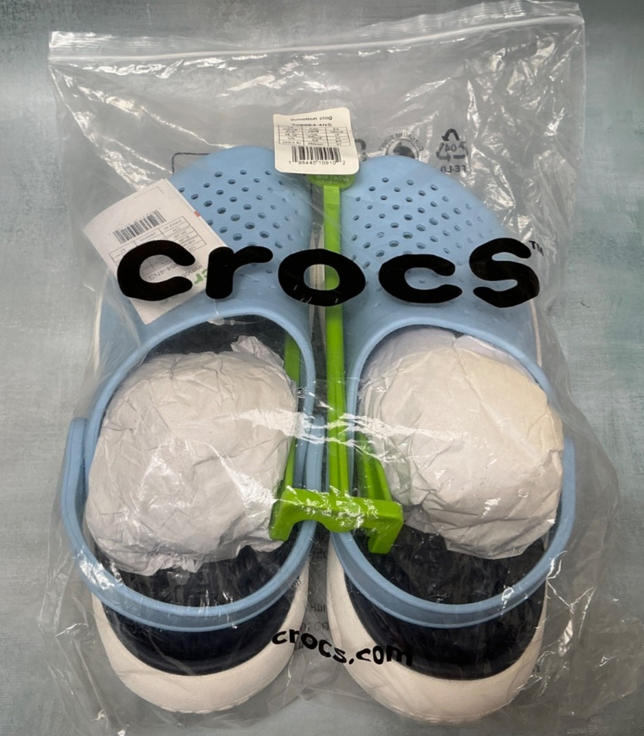 Crocs In Motion Calcite Light Blue Clog W/8 M/6 NWT