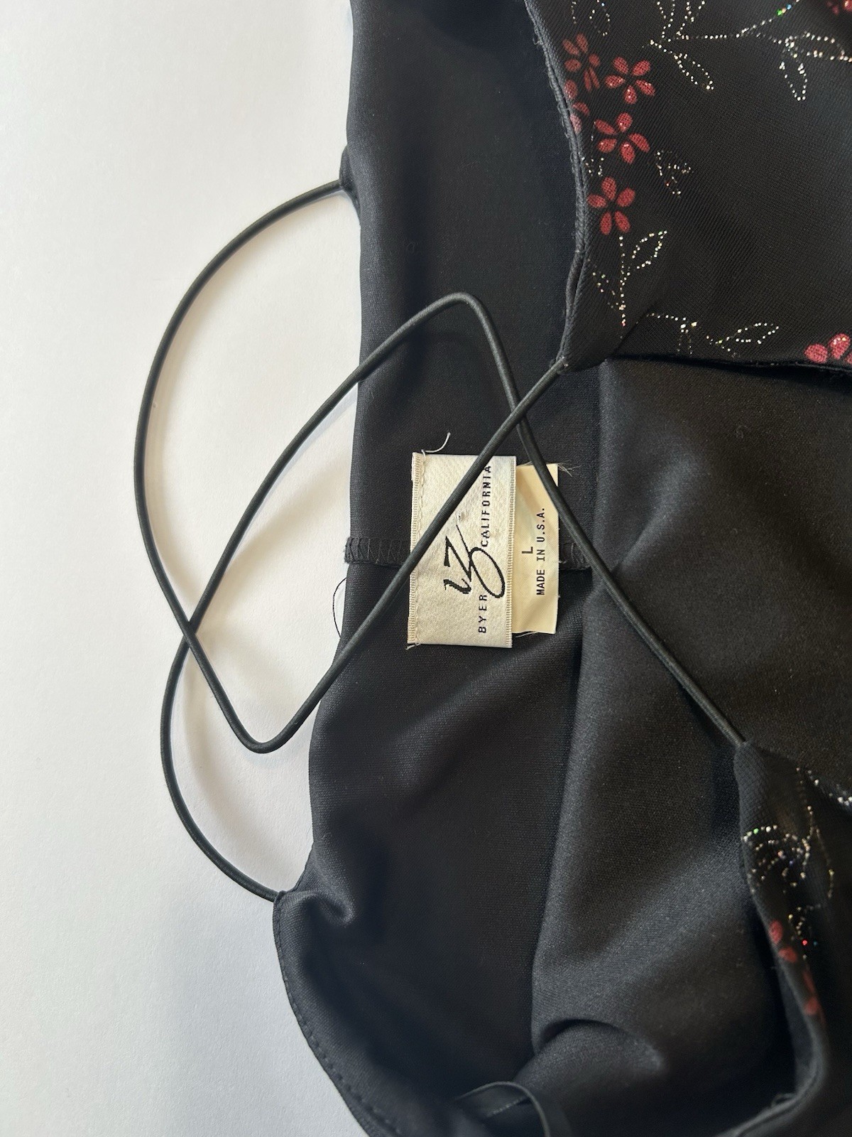 Buyer California Women’s Vintage Dress Size Large Black Sparkly Floral Print