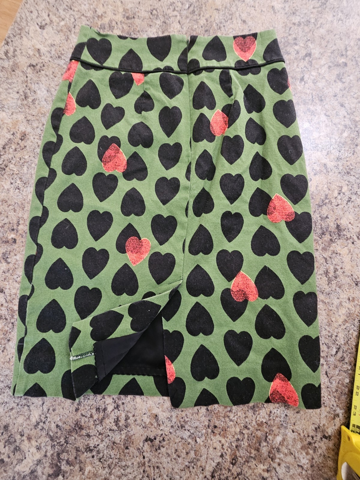 Maeve Anthropologie Heart Stamped Pencil Skirt Size 0
