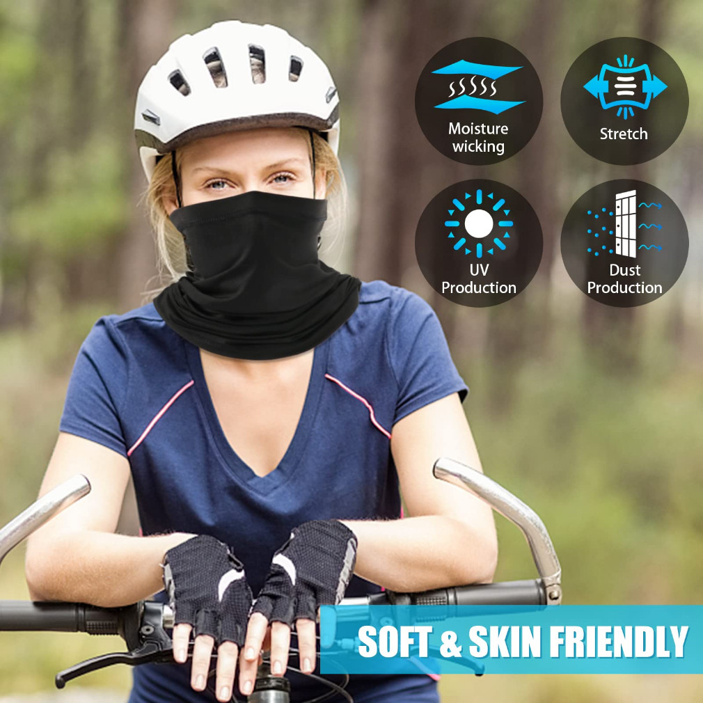 UV Protection Cooling Neck Gaiter Face Mask Cover Scarf for Men Women Bandana