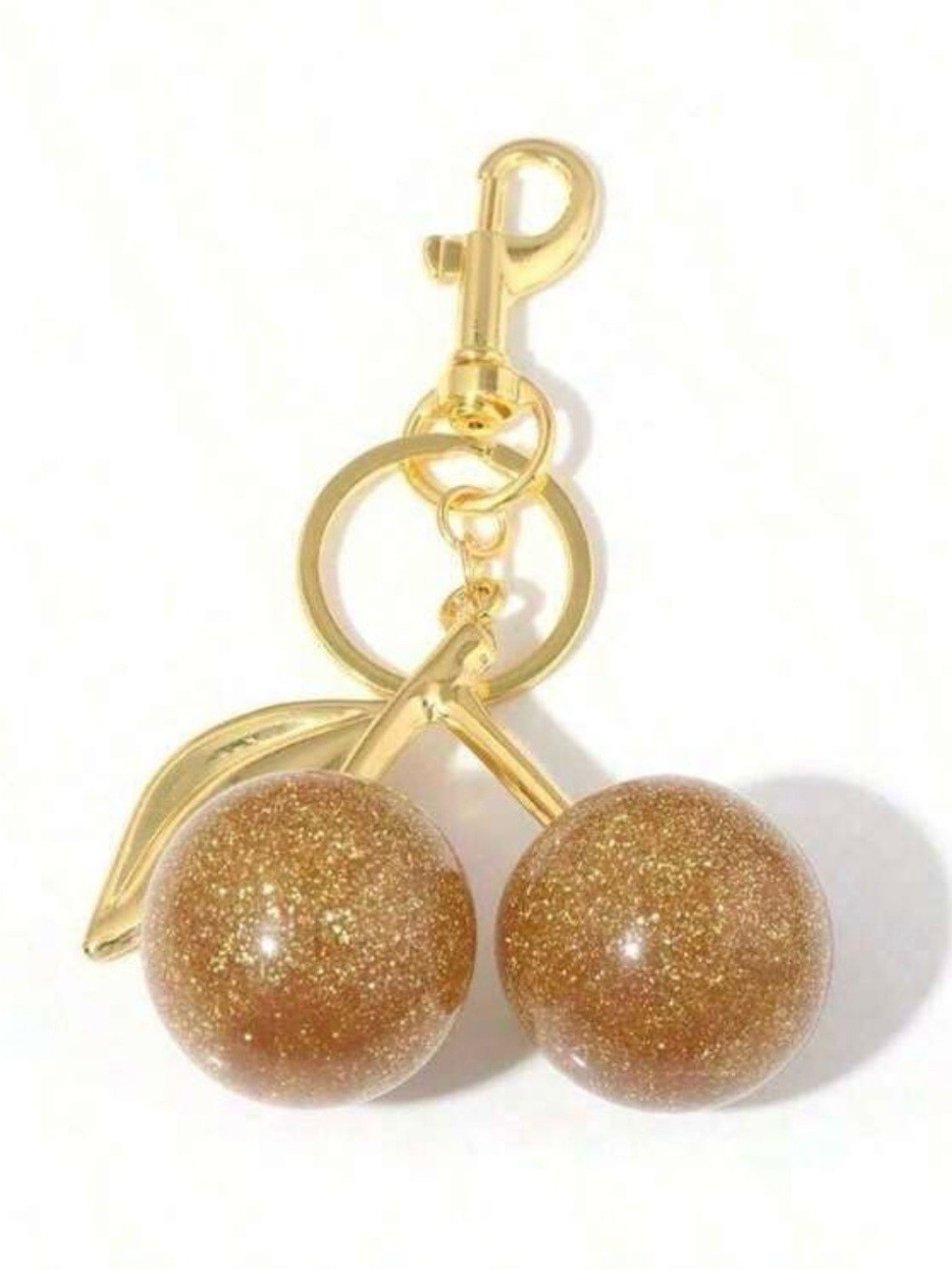 Cherry Glitter Bag Charm Keychain Coquette Y2K Purse Accessory