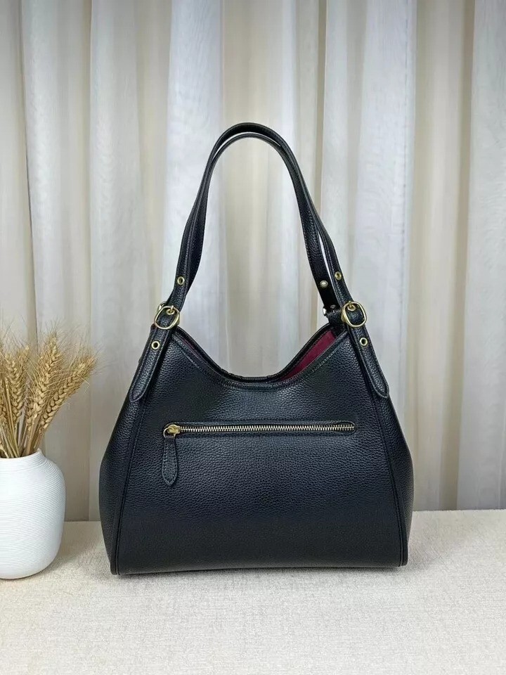 Coach Black Soft Pebble Leather Lori Shoulder Bag
