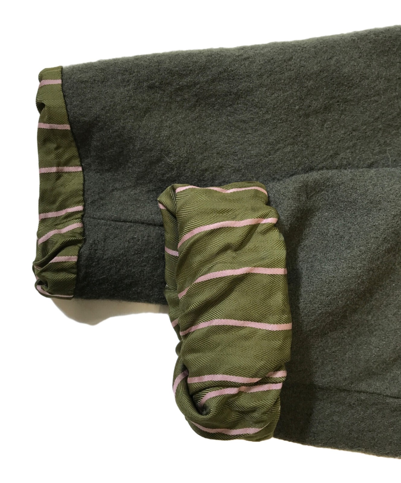 tricot COMME des GARCONS / Collarless Shrink Jacket/ Green/ Size: Not specified
