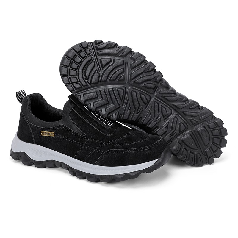 Men’s Slip-On Walking SneakersHiking Orthopedic Slip-On Wide Trail Shoes