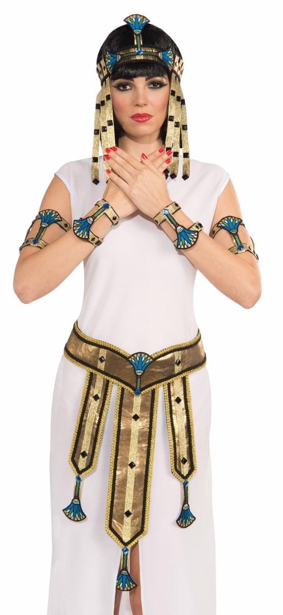 Deluxe Pair Egyptian Female Costume Wrist Cuffs Adult One Size