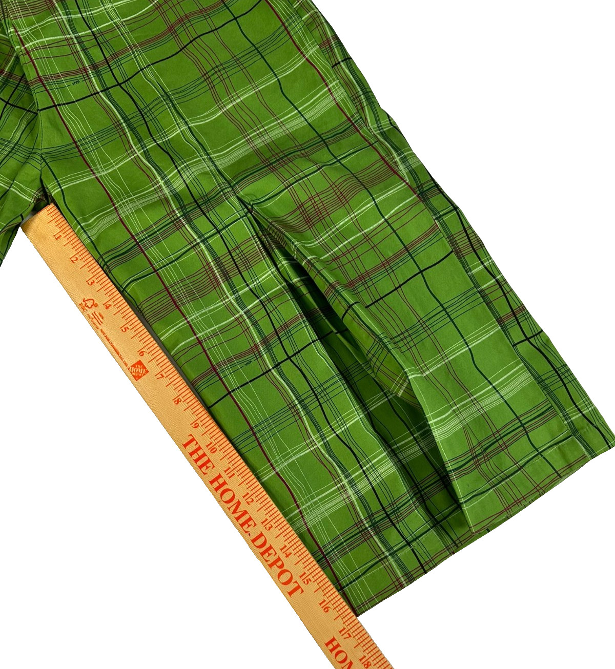 Skunk Funk Elisenda Womens Green Bermuda Plaid Knicker Pants Size 5 NWT Side Zip