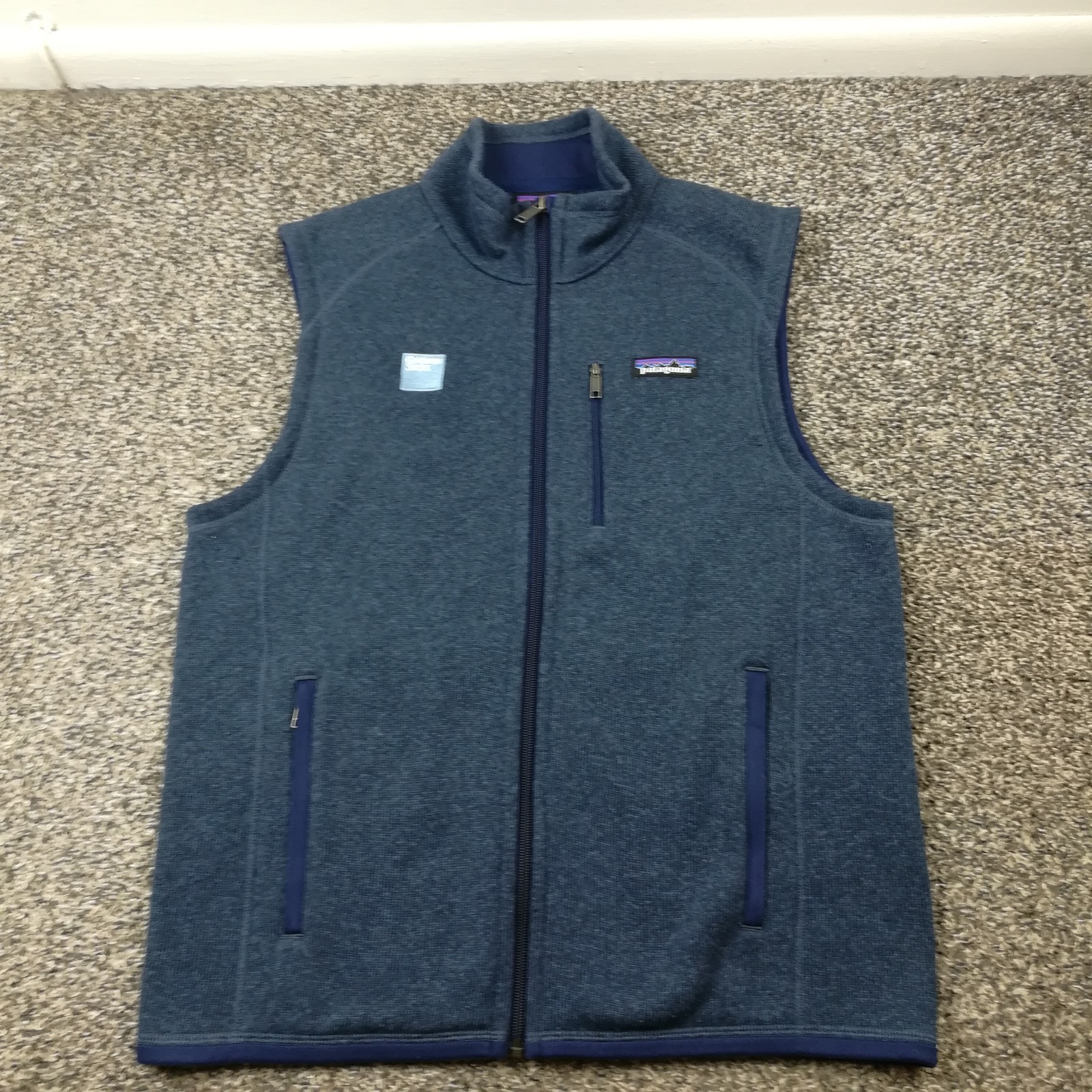 Patagonia Goldman Sachs Vest Better Sweater Full Zip Blue Mens Medium 25881