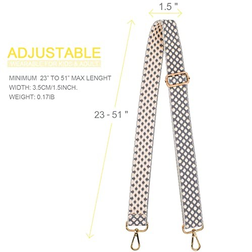 Adjustable Handbag Strap Wide Purse Strap Replacement Shoulder Crossbody Bag