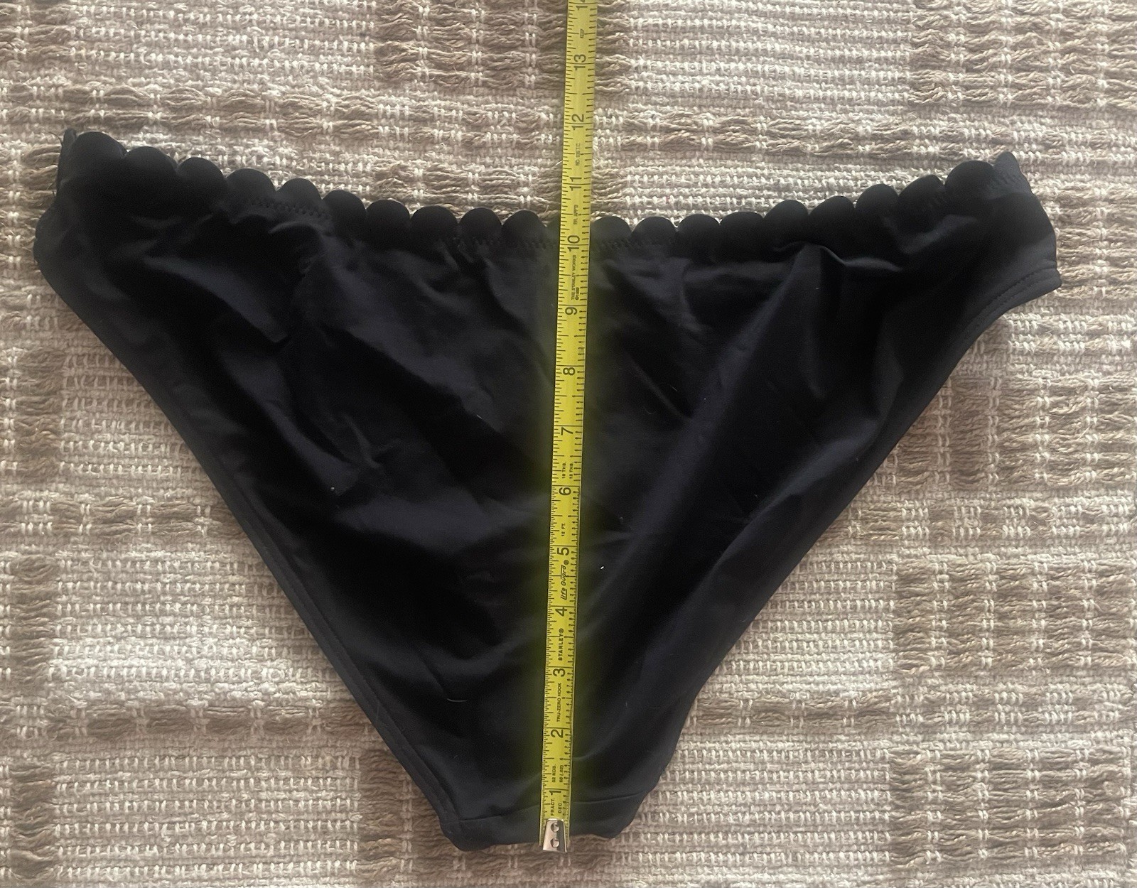 Lascana Black Moderate Coverage Scalloped Edge Swimsuit Bikini Bottoms XL Unworn