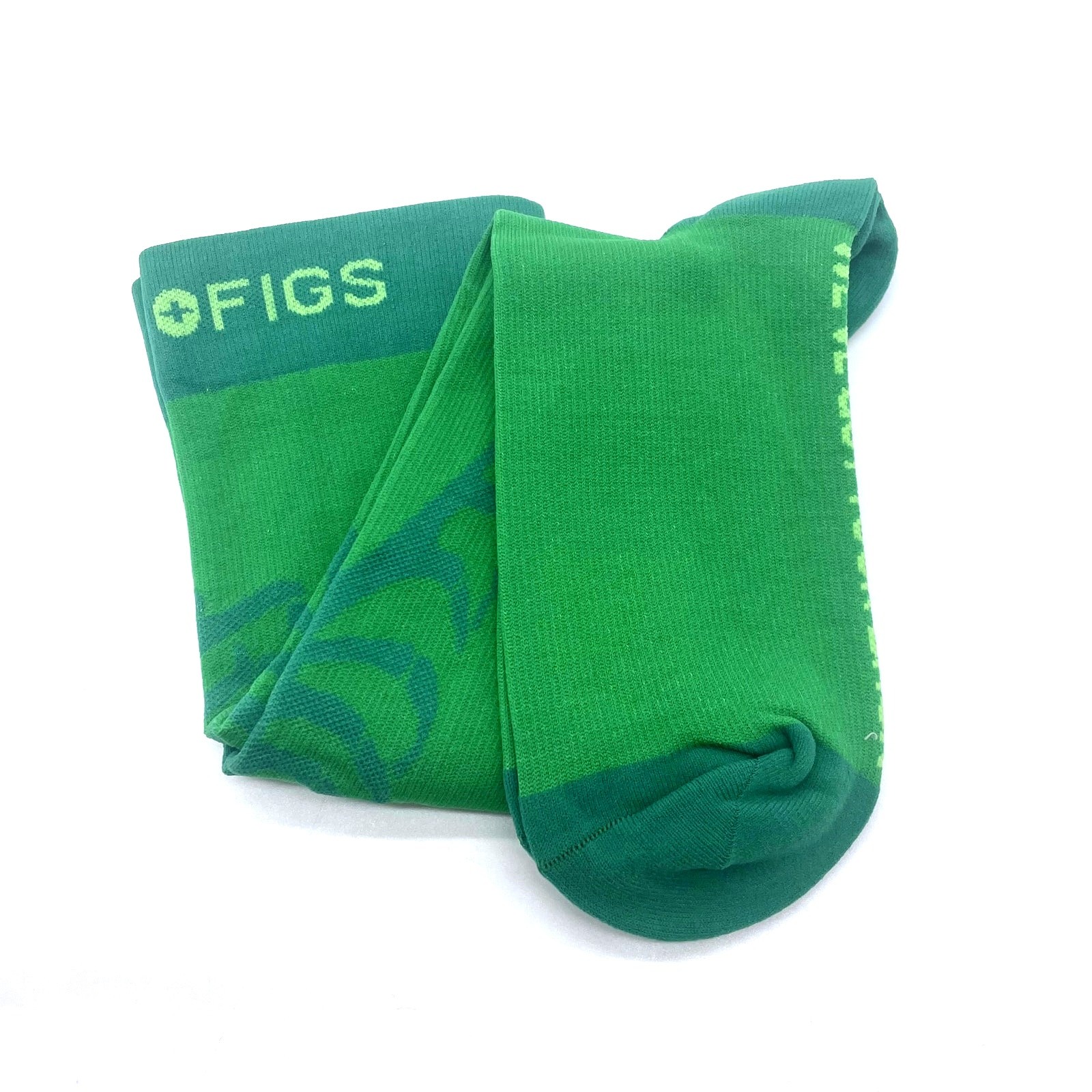 1 Pair FIGS Compression Green Socks Size L