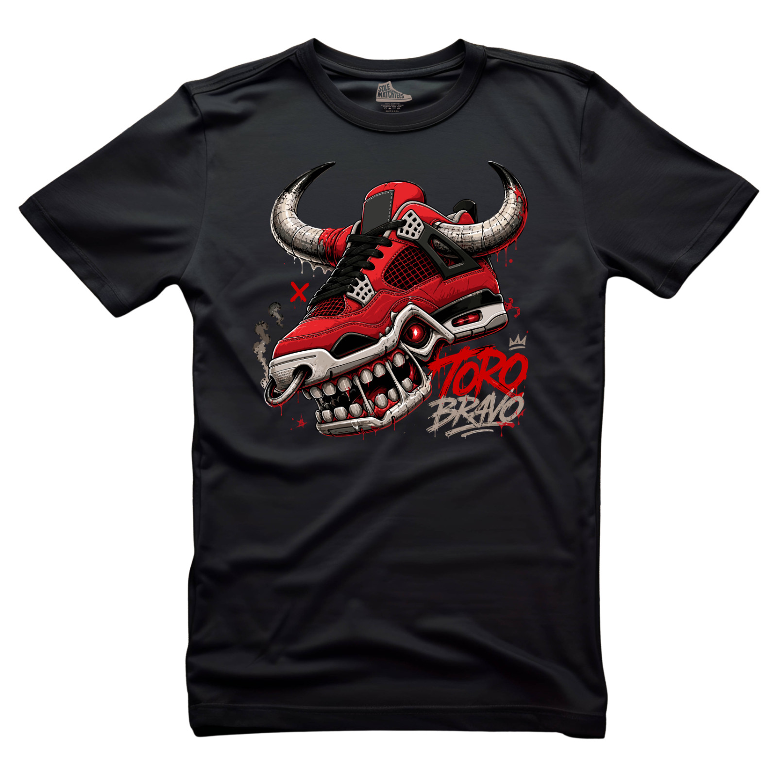 Shirt To Match Jordan 4 Toro Bravo Sneaker Tees-TORO Black Unisex Tees