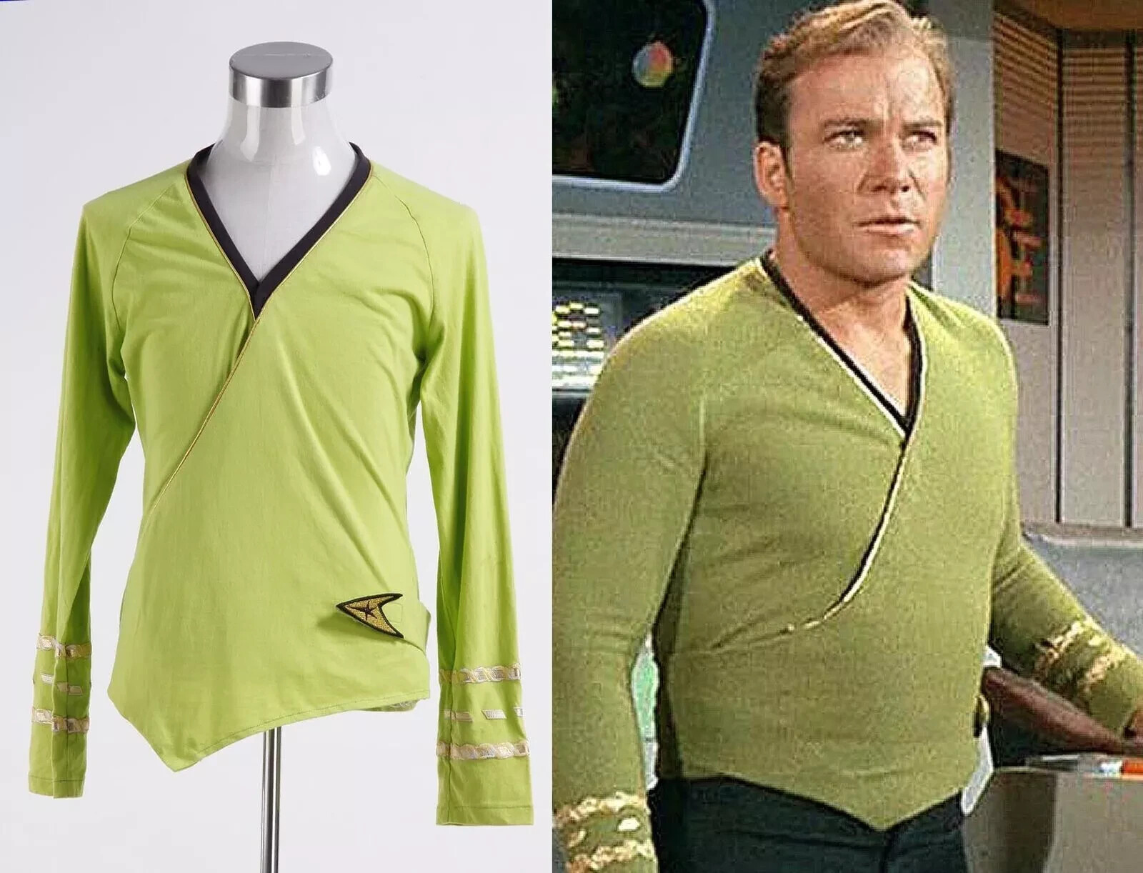 HOT Star Trek TOS Green Wrap Command Cosplay Halloween Carnival Costume Party