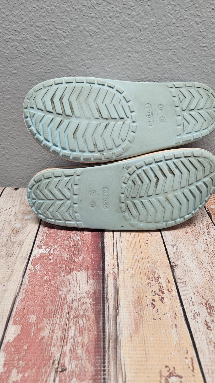 Crocs Bayaband Slide Women’s Sz 11 Mens Sz 9 Blue Slip On Iconic Comfort Sandals