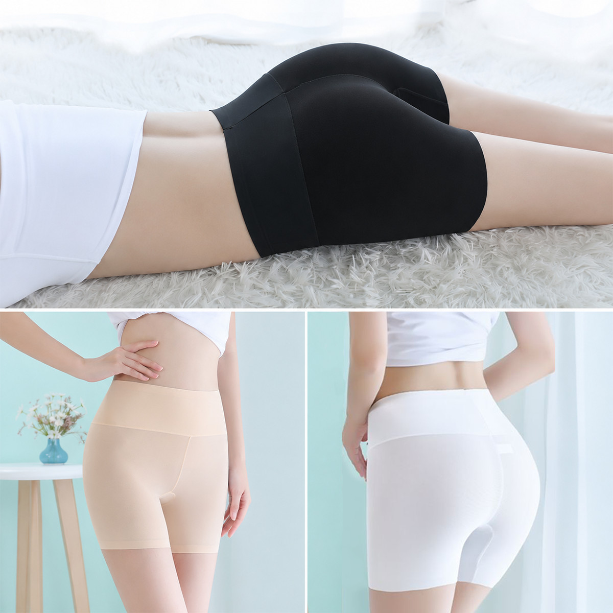 Women Butt Lift Safety Shorts High Waist Tummy Control Anti Chafing Panties US