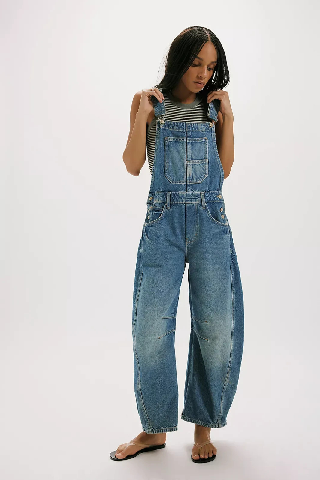 Freepeople We The Free Good Luck Barrel Overalls
