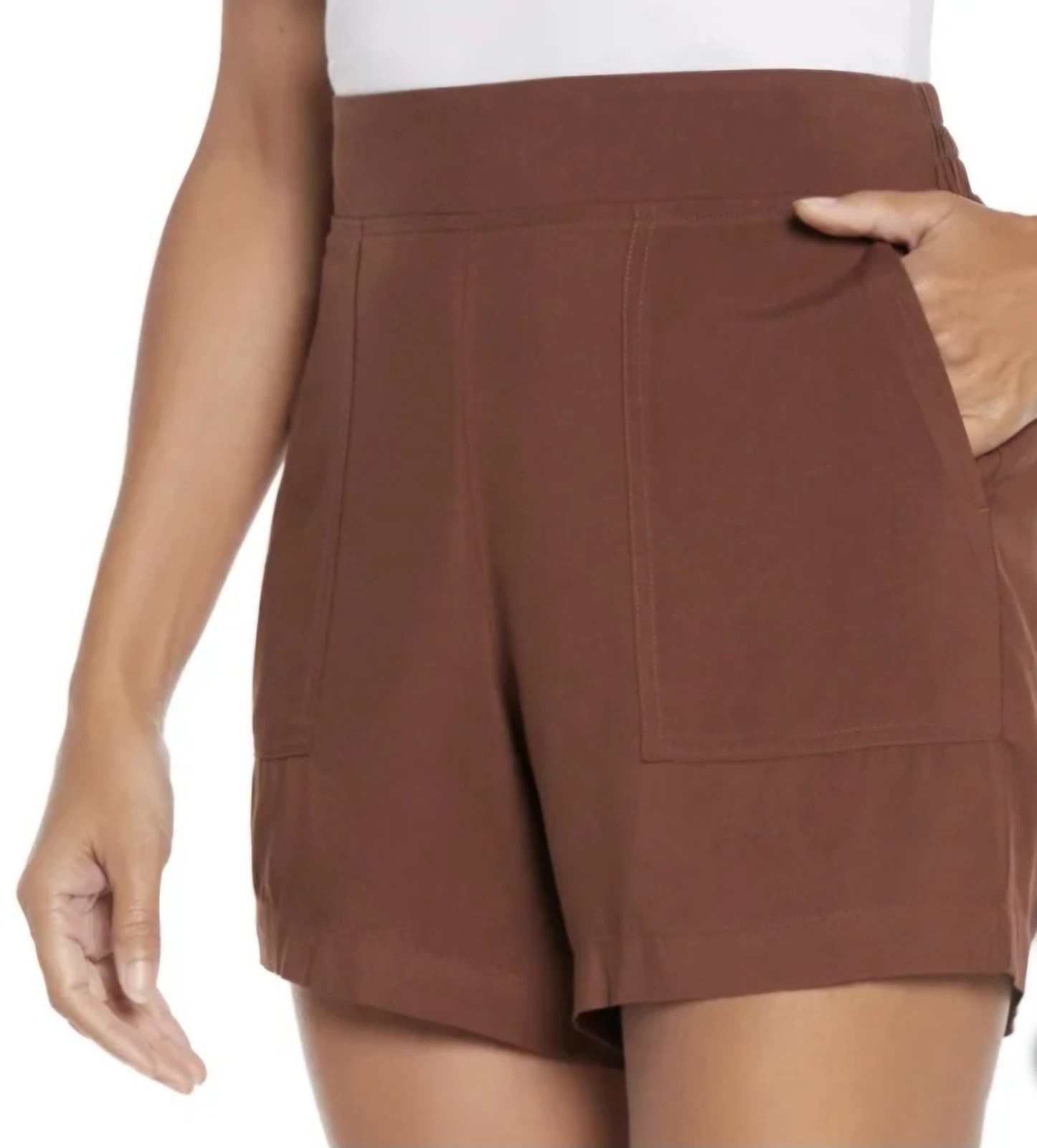 Wildfox Womens Lightweight Relaxed Fit Pull-On Shorts Multicolor Pockets