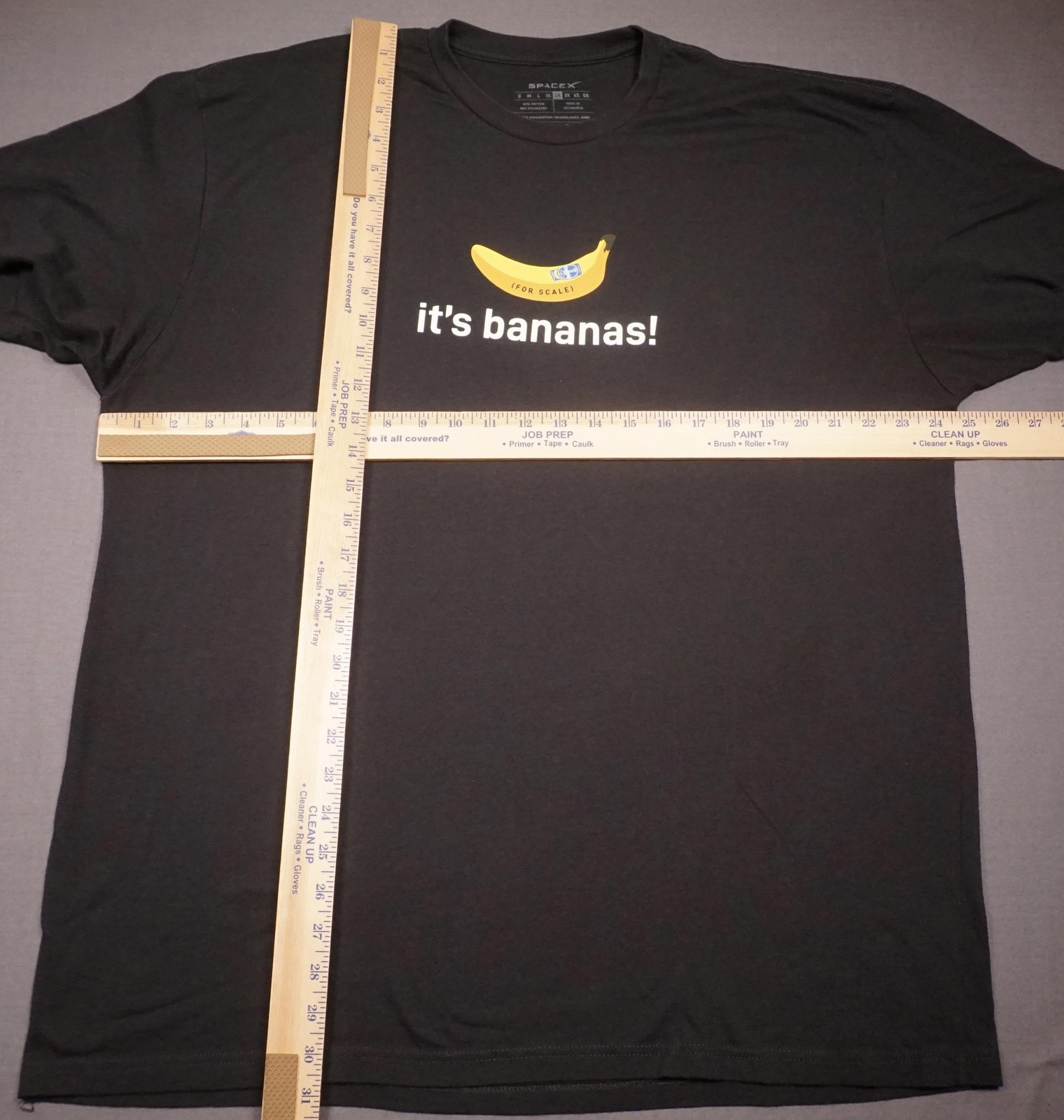 SpaceX Starship Flight 6 Shirt Mens 2XL Black Banana For Scale Elon Musk Tee