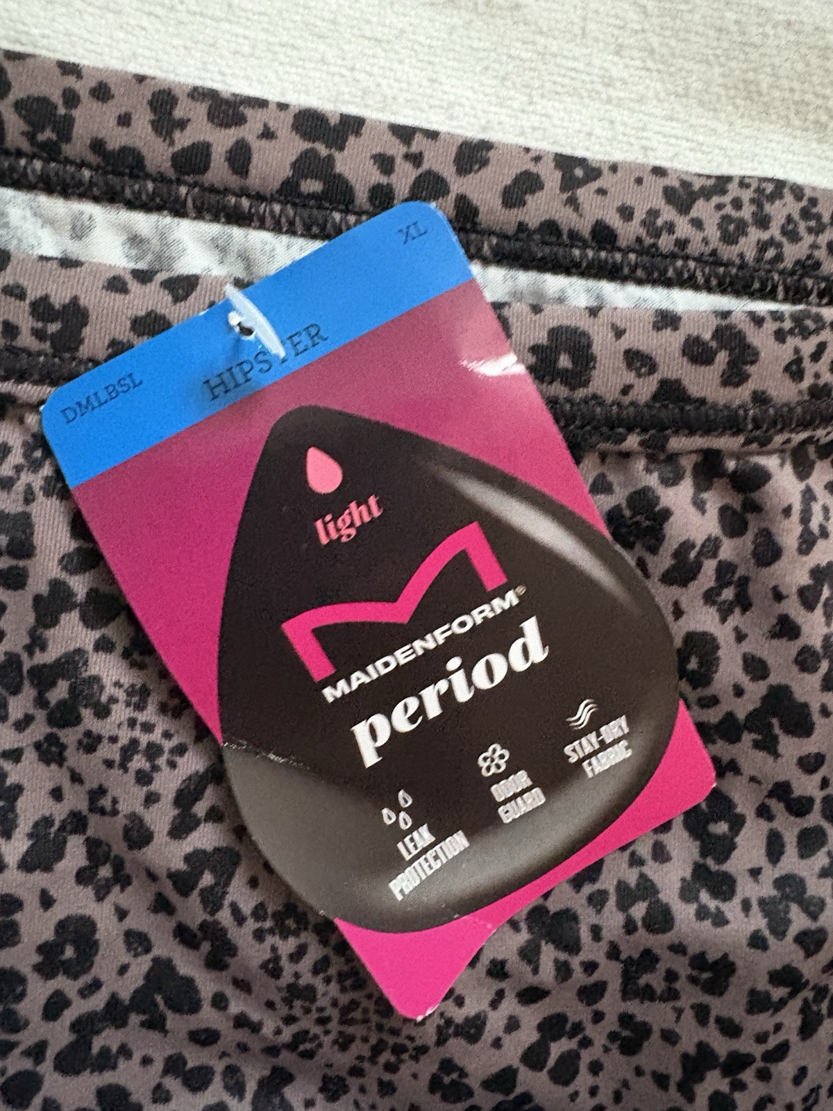 NEW Maidenform Moderate Period Hipster Panty Black Women’s Size Xlarge DMLBSM