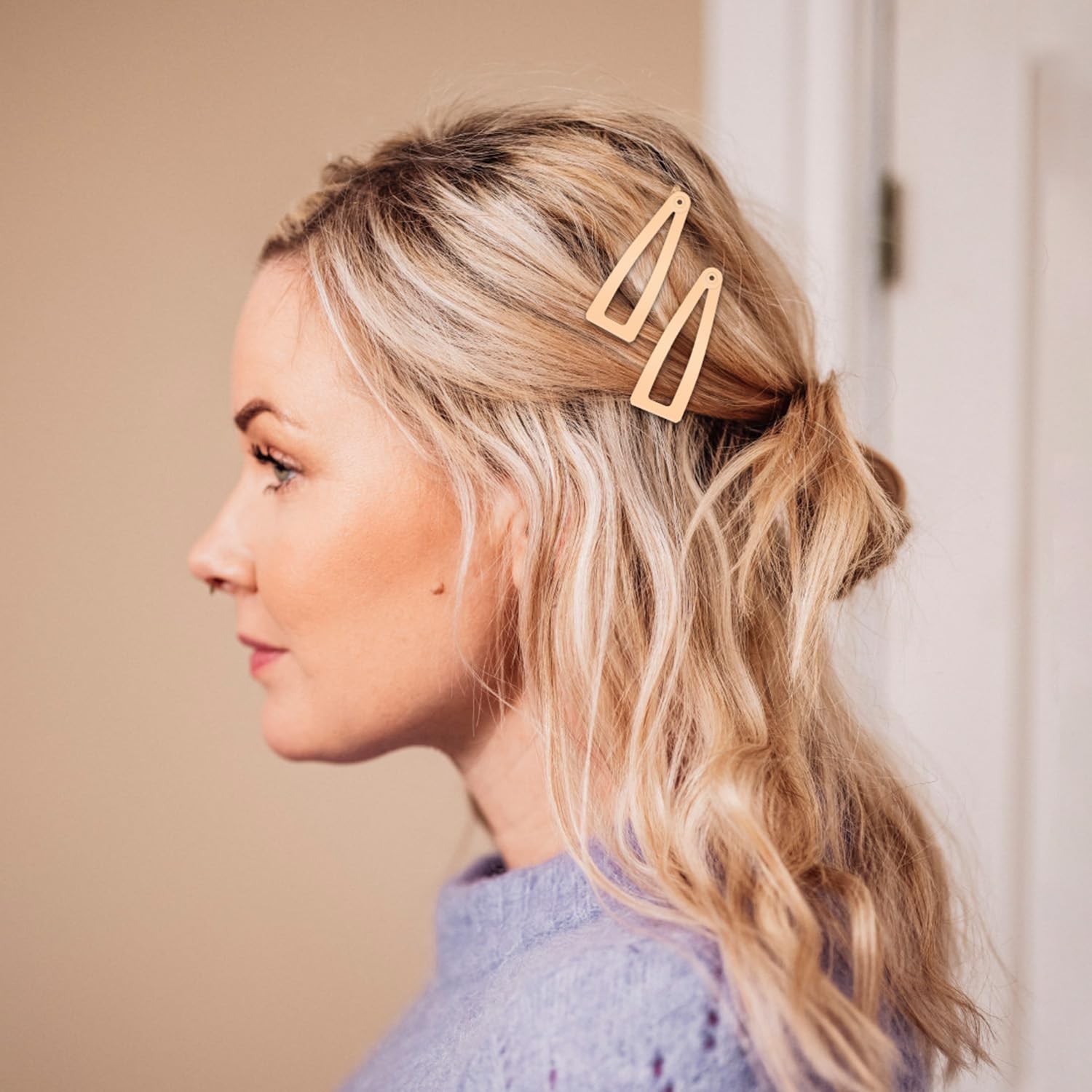 10 Pcs Double Grip Hair Clips, Metal Snap Hair Clips Hair Barrettes for Women…
