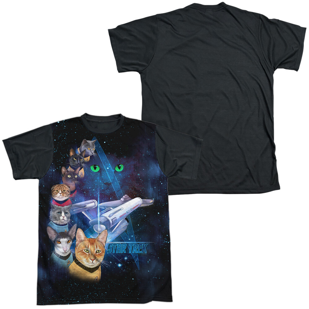 Star Trek Cast Of Cats Adult Halloween Costume T Shirt (Black Back), S-3XL