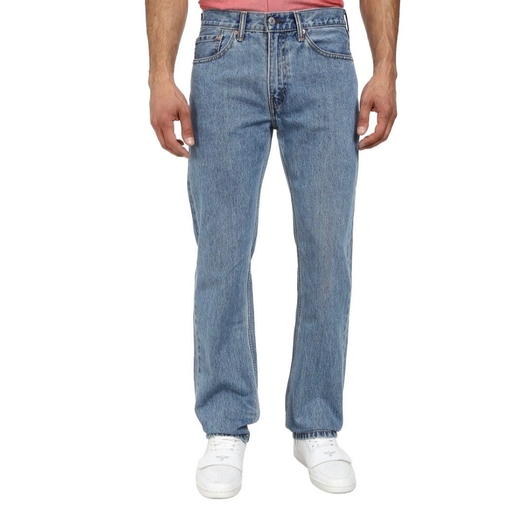 Levis 505 Jeans Mens 33×32 Medium Blue Regular Straight Leg Denim NWT
