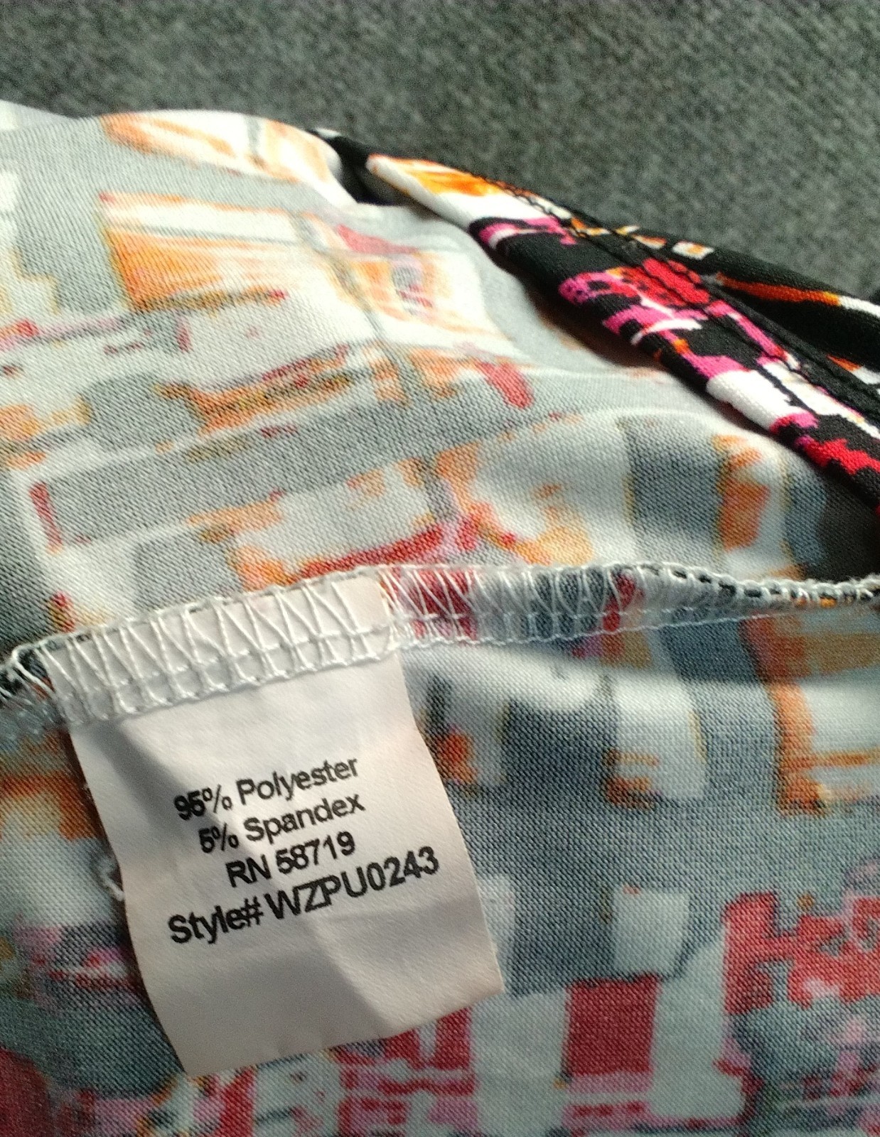 Multi-Color plaid pattern Top short Sleeve round neckline Womens Sz. XL (1x/16w)