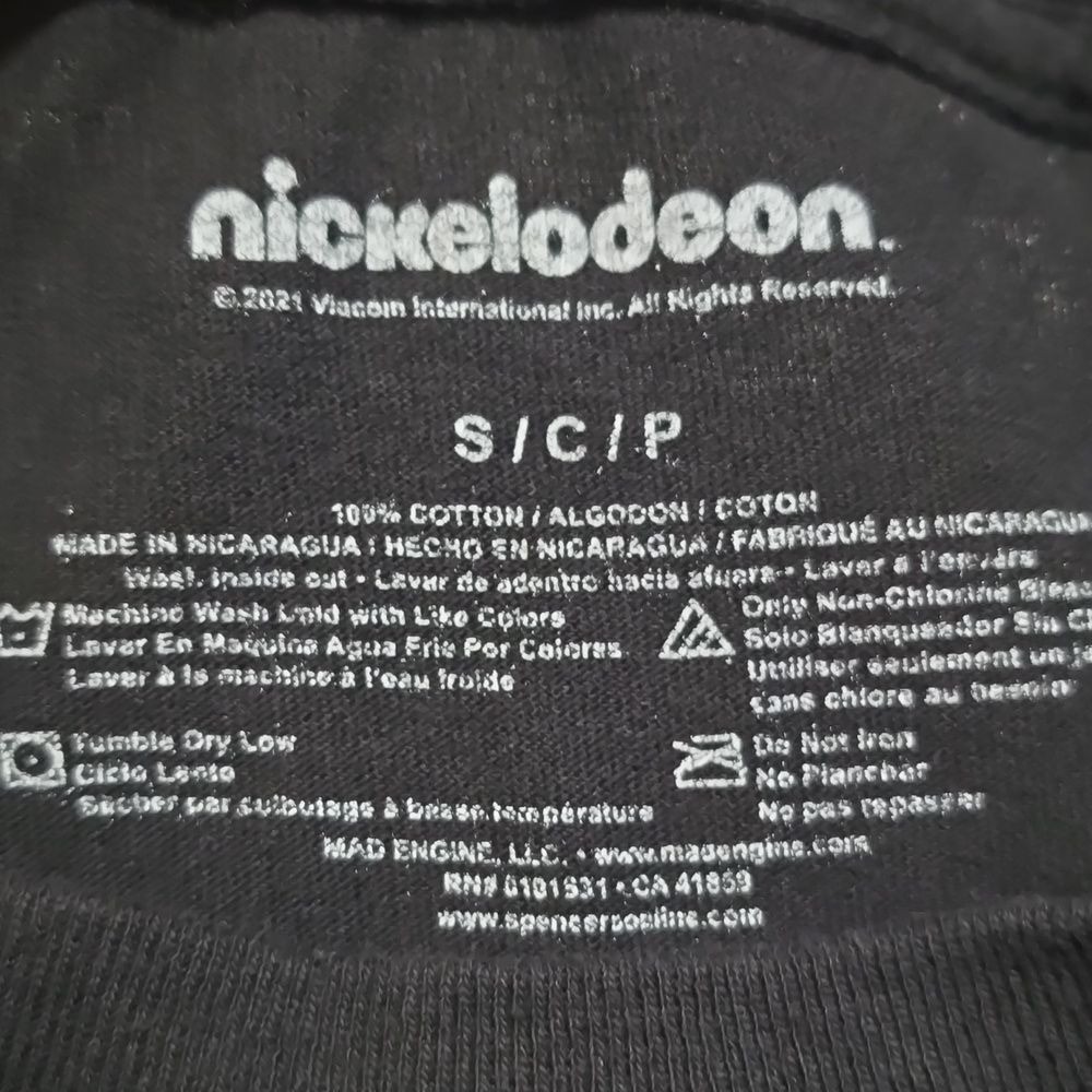 Unisex Nickelodeon Danny Phantom Ghost Graphic Tee Cartoon TV Show Black S