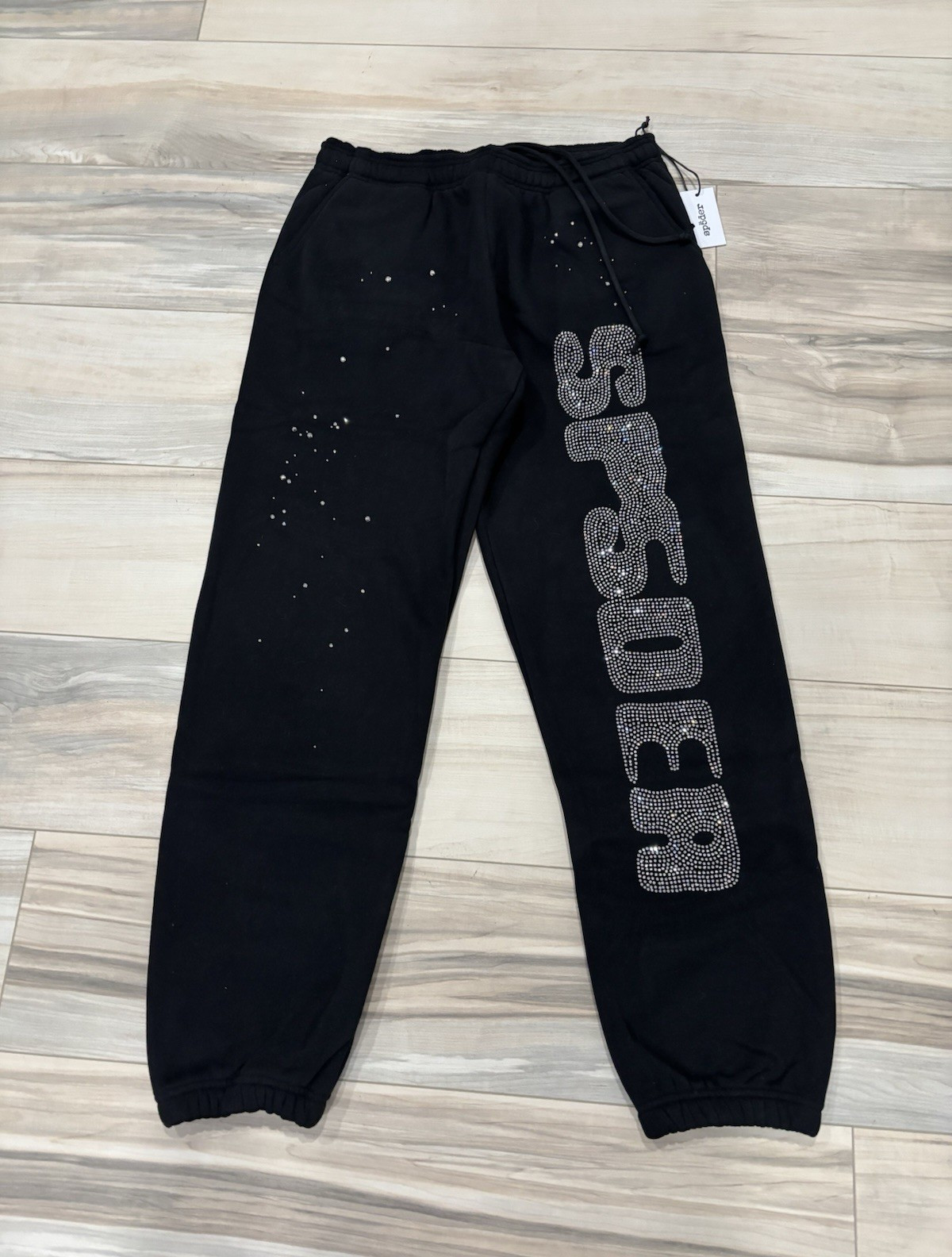 Spider Black rhinestone hoodie, Size medium, brand new, ships same day