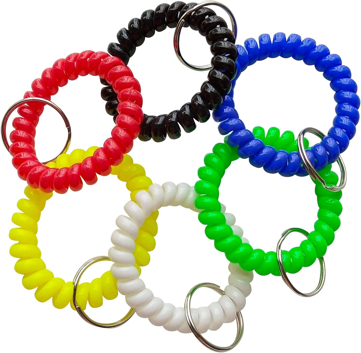 Wrist Keychain – Spring Spiral Stretch Coil Wristband Key Ring Key Chain, for Gy