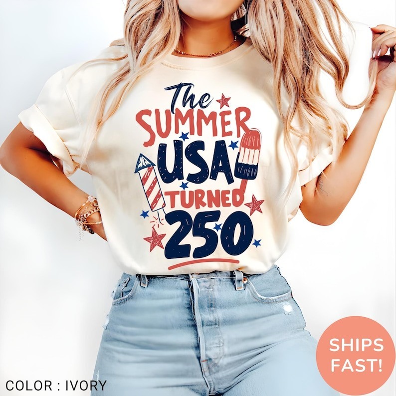 Comfort Colors® 250th Anniversary Shirt, USA 250 Patriotic Shirt, The Summer USA
