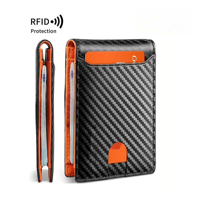 Mens Slim Wallet RFID Blocking Bifold Wallets for Men Minimalist Genuine Leather