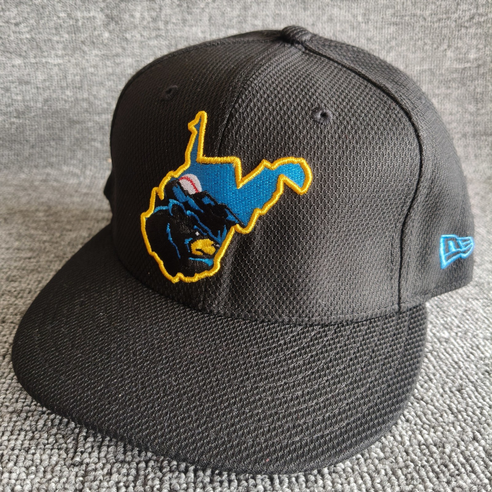 New Era West Virginia Black Bears 59FIFTY Fitted Black 7 3 8 Hat