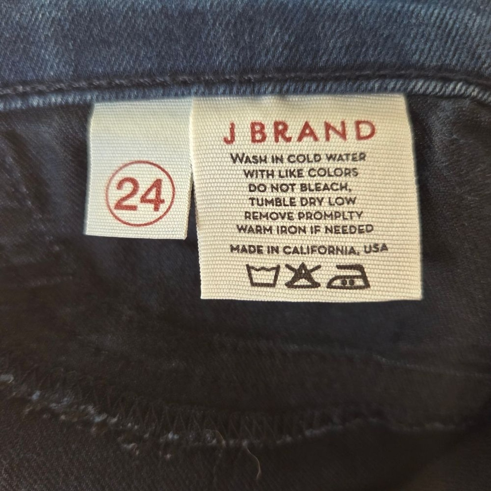 J Brand Dark Blue Skinny Jeans Size 24 Designer Denim Premium Quality Goth