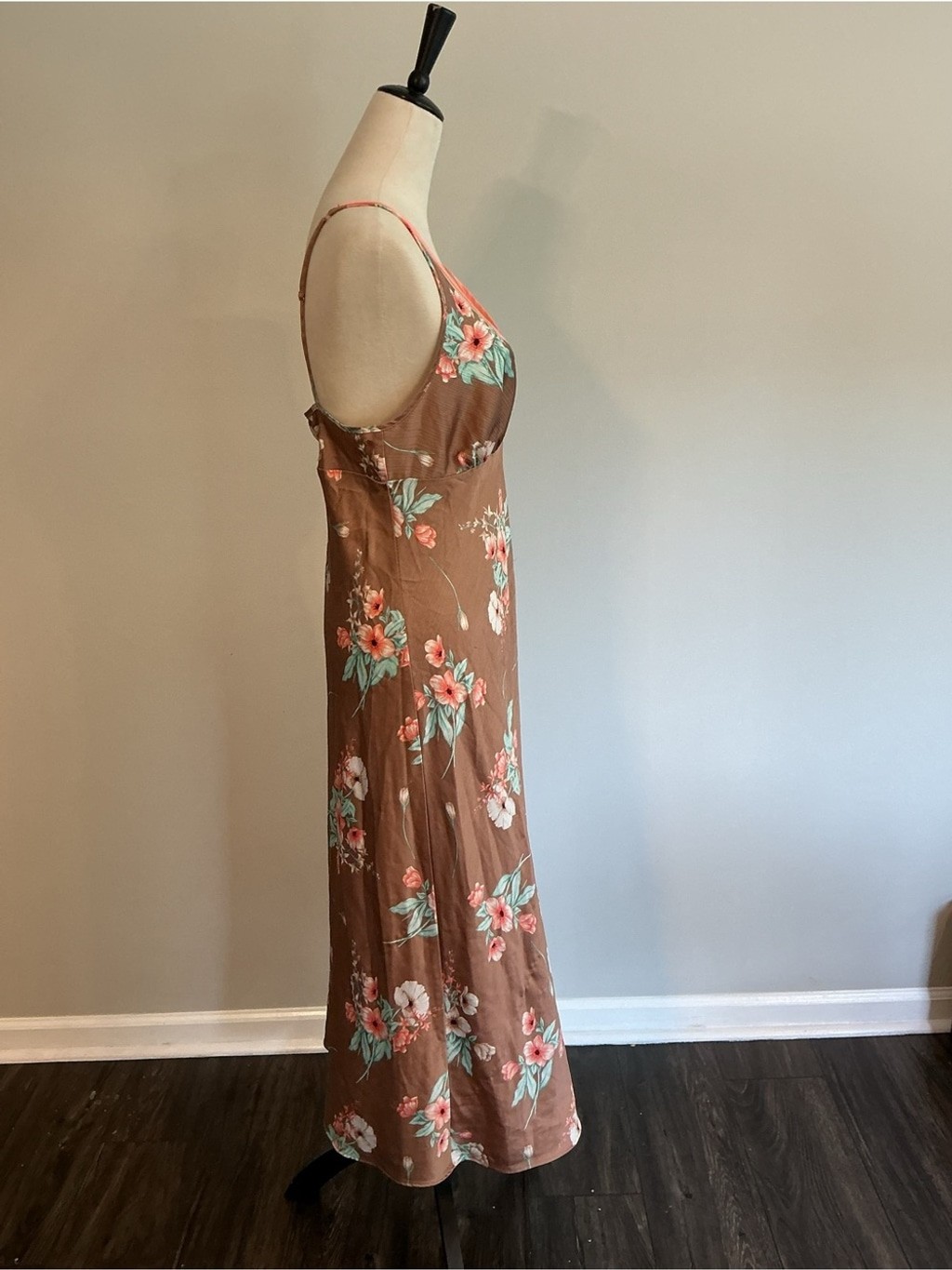 Jones New York Brown Floral Print Nightgown