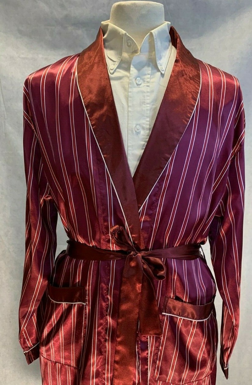 Mens Silk Satin Robe -Designer High Quality 5 Day Delivery-FAST SHIP- 27k Sold