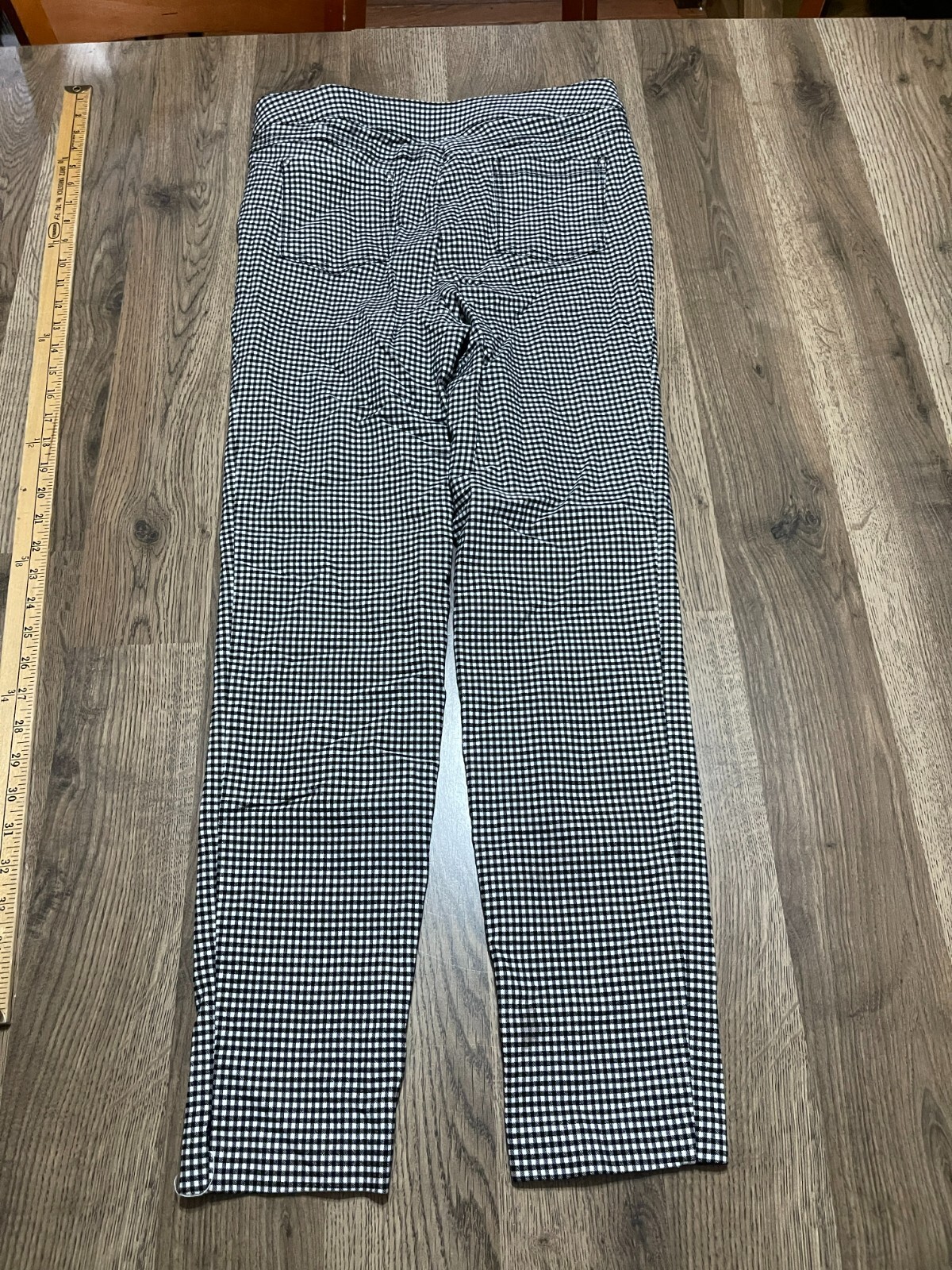 SOHO Pants, Women’s Size 8, Black White, Checkered, Flat Front
