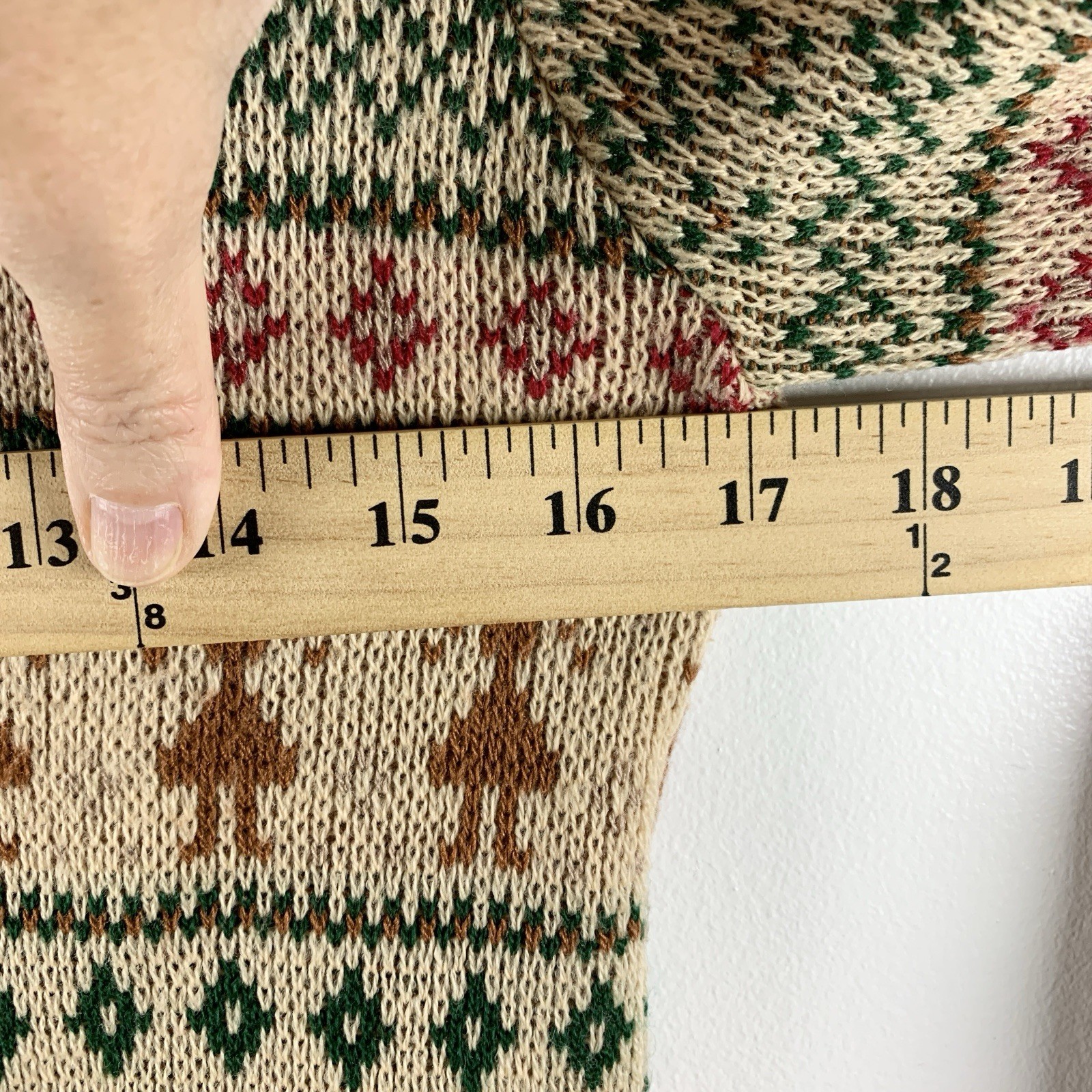 Vintage 80s 90s Womens Fair Isle Novelty Sweater Sz XS/S Holiday Cottagecore