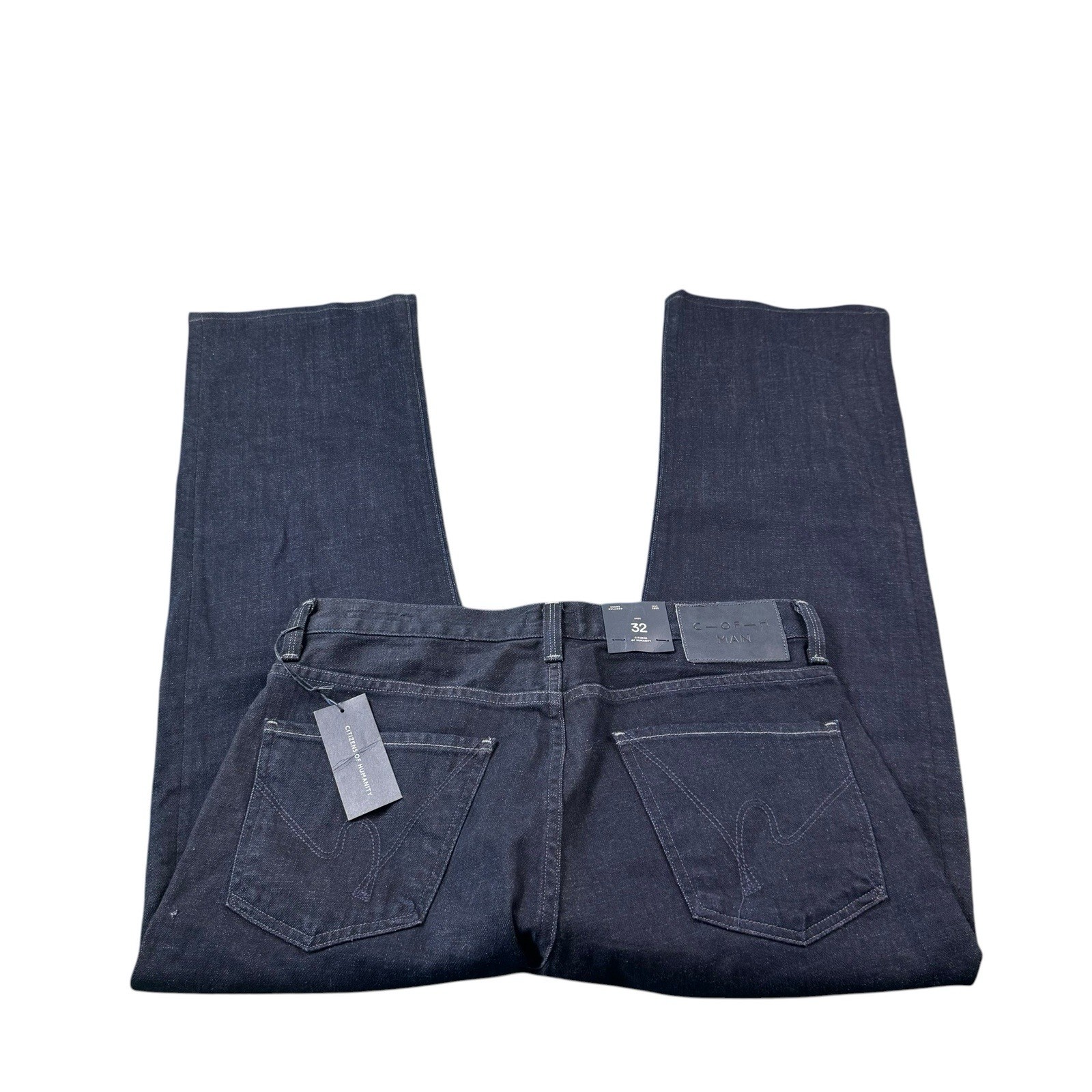 Citizens Of Humanity Evans Relaxed Deep Blue Stretch Denim Men’s Jeans 32 NWT