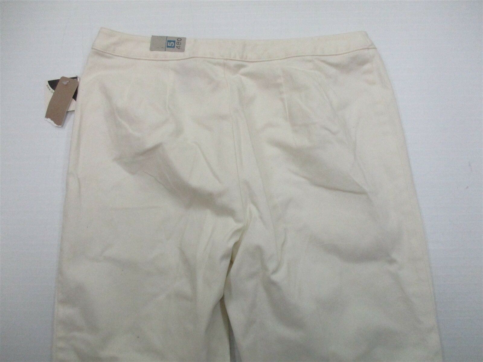 new I.E. Pants Women’s Size 8 Natural Blend Cotton Pleated White
